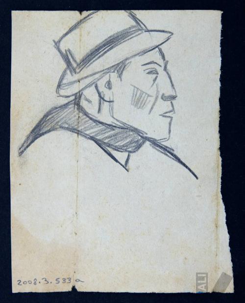 Estudio de indígena de perfil