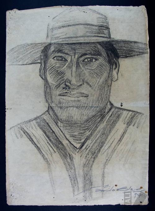 Estudio de rostro indígena