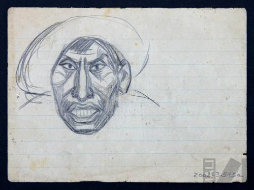 Estudio de rostro indígena