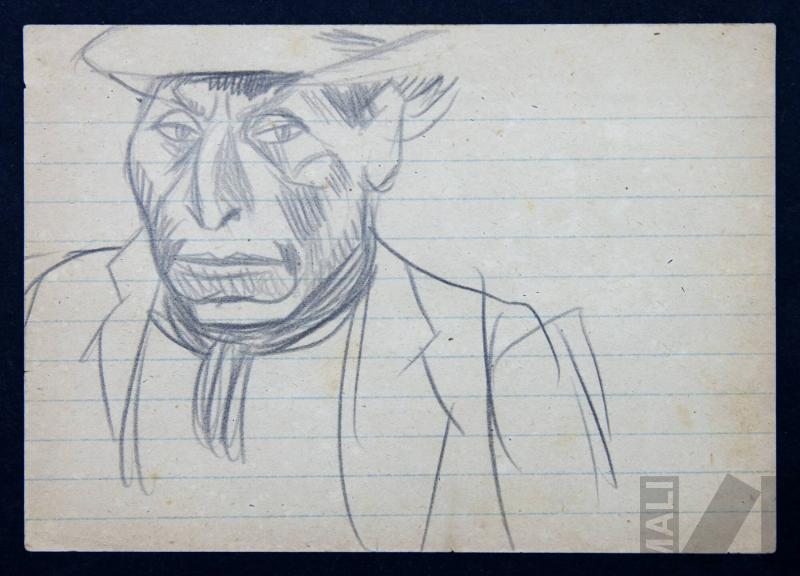 Estudio de rostro indígena