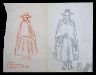 Estudio para acuarela 'Mestiza de Cajamarca'