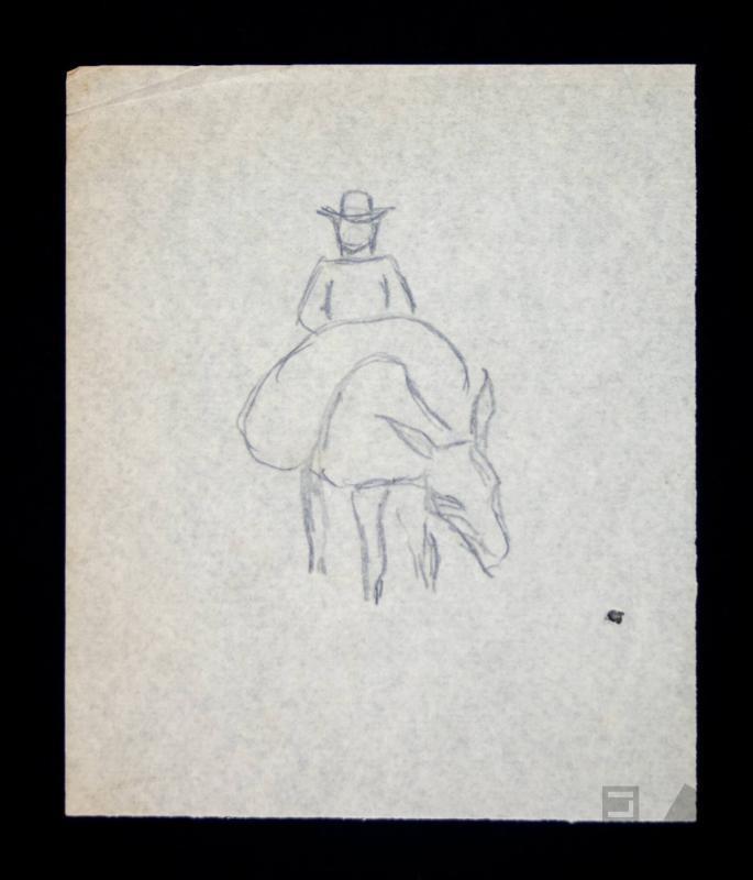 Estudio de personaje sobre equino