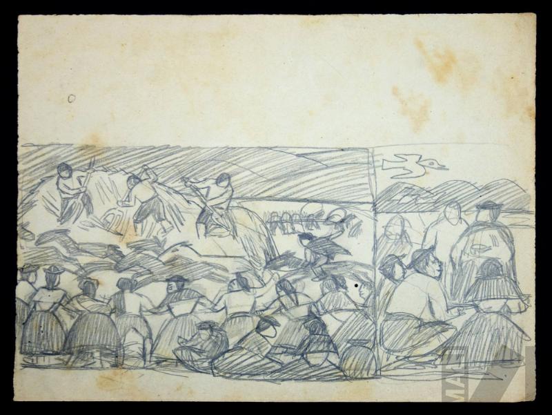 Estudio para tinta 'La trilla'