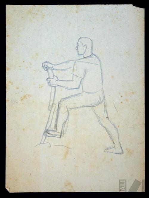 Estudio de indígena arando