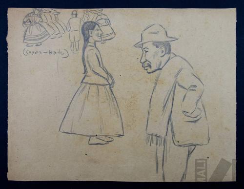 Estudio de baile y tipos indígenas