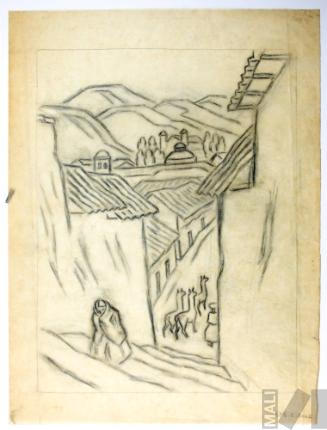 Estudio para xilografía 'Calleja cusqueña'