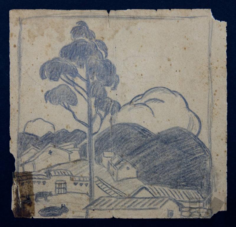 Estudio para 'Paisaje serrano'