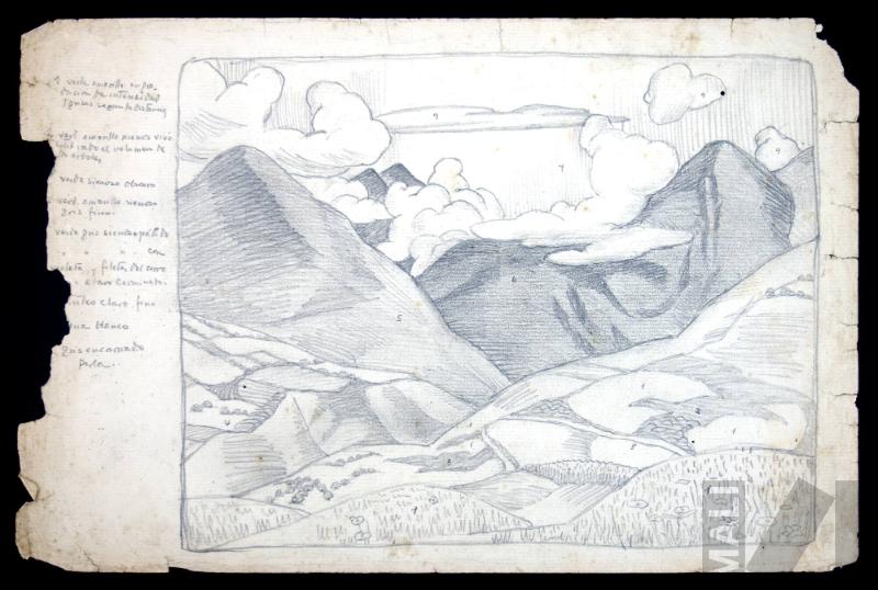 Estudio de paisaje, camino de Magdalena a Cajamarca