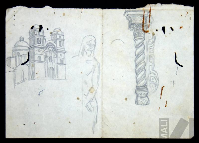 Estudio de la iglesia de la Compañía y estatuaria 
