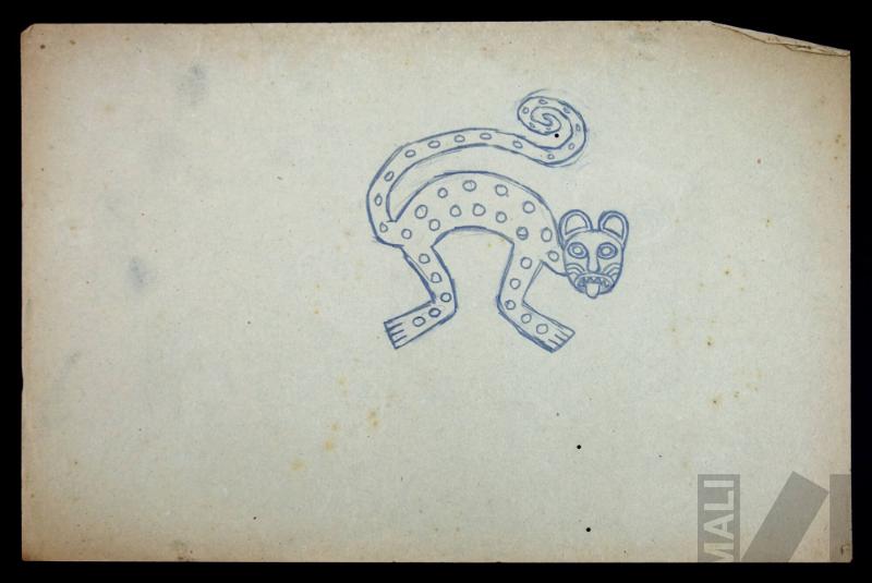 Estudio de motivo felino precolombino