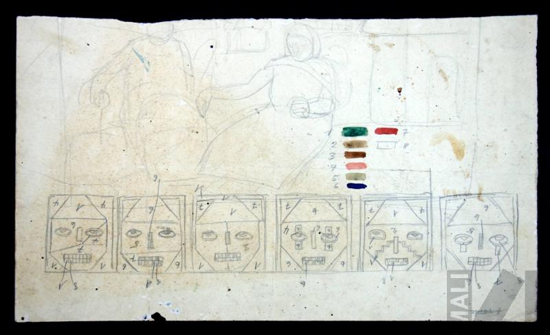 Estudios de pareja indígena y motivos precolombinos