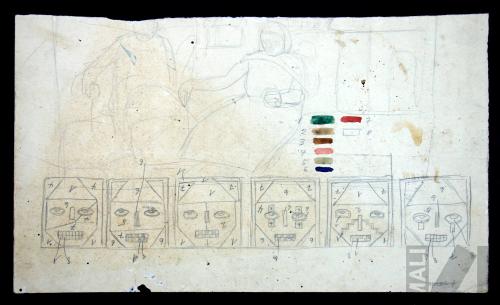 Estudios de pareja indígena y motivos precolombinos