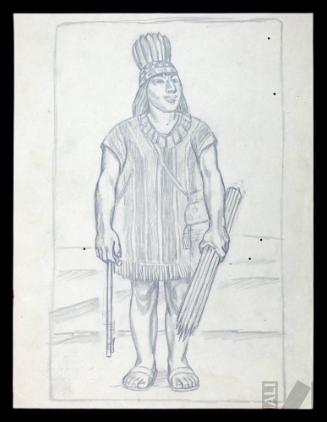 Estudio de guerrero precolombino