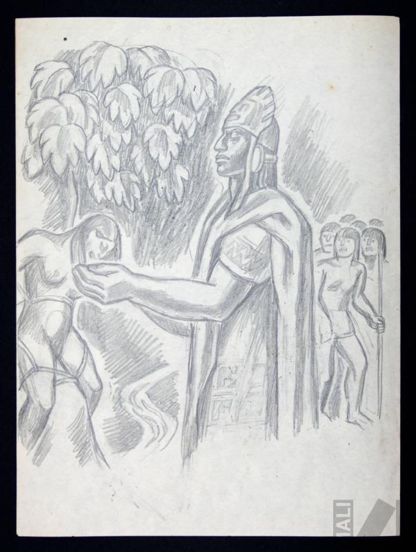 Estudio para el mural 'El imperio incaico'