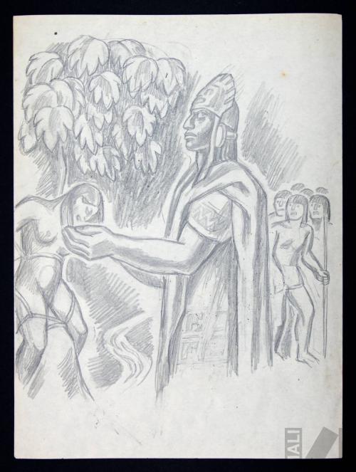 Estudio para el mural 'El imperio incaico'