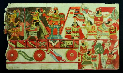 Estudio de batalla tomado de un quero colonial