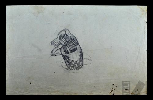 Soldado inca, estudio para el mural 'La hecatombe de Cajamarca'