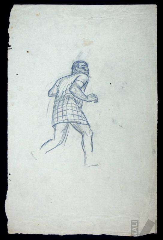 Soldado inca, estudio para mural 'La hecatombe de Cajamarca'