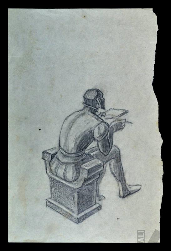 Estudio para el mural 'El rescate de Atahualpa'