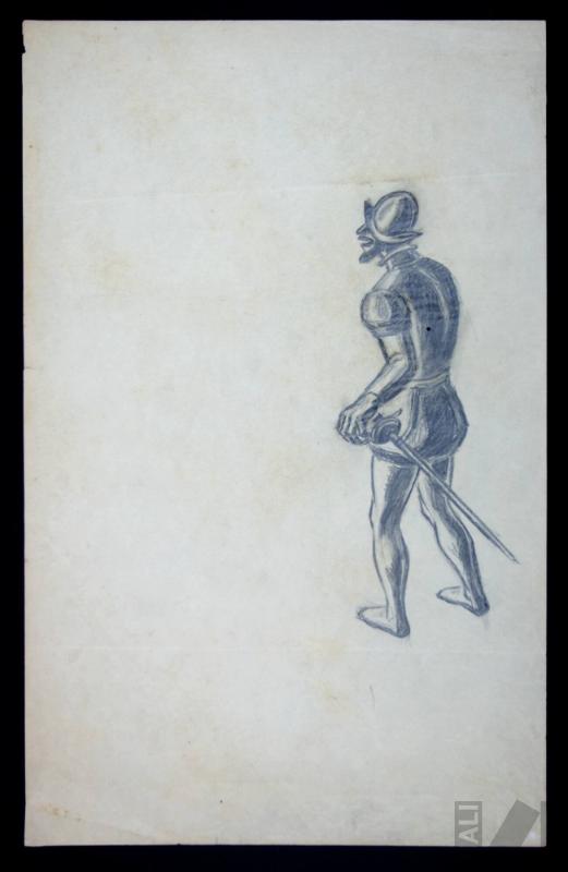 Soldado español, estudio para el mural 'El rescate de Atahualpa'