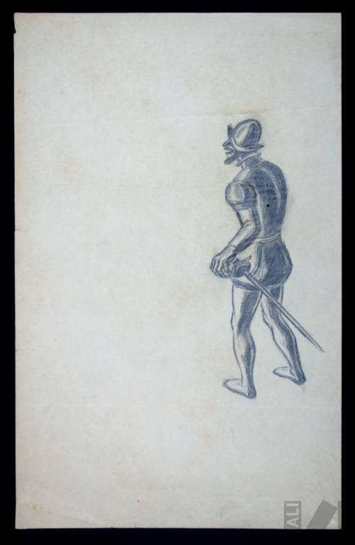 Soldado español, estudio para el mural 'El rescate de Atahualpa'