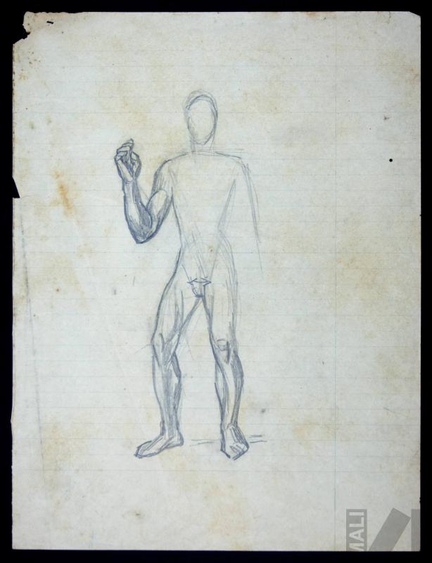 Soldado español, estudio para el mural 'El rescate de Atahualpa'