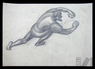 Soldado español, estudio para el mural 'El coloniaje'