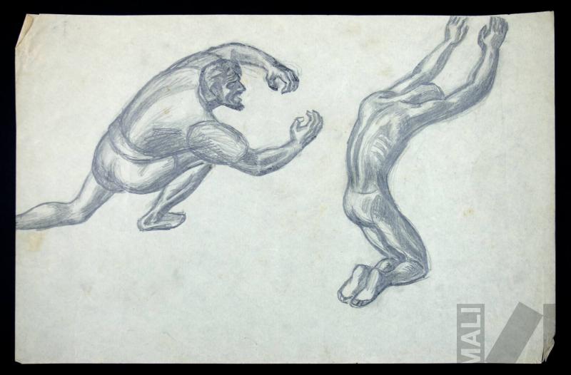 Estudio para el mural 'El coloniaje'