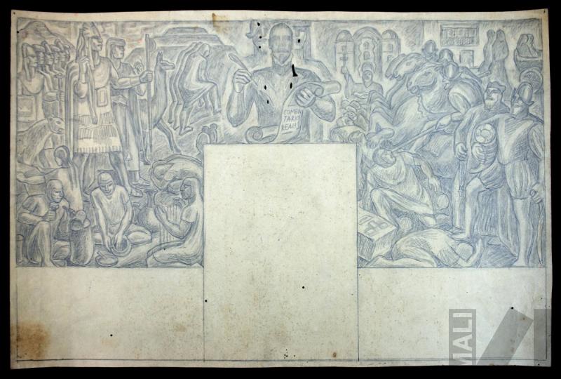 Estudio para mural del mestizaje