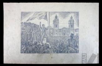 Estudio para el mural 'San Martín jura la Independencia'