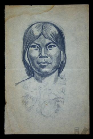 Estudio de rostro de niña indígena