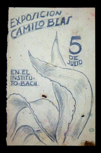Diseño de carátula para el catálogo 'Exposición Camilo Blas', en el Instituto Bach
