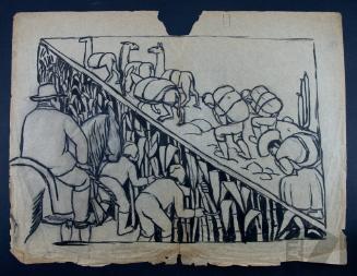 Estudio para afiche de la Dirección de Enseñanza Indígena del Ministerio de Instrucción