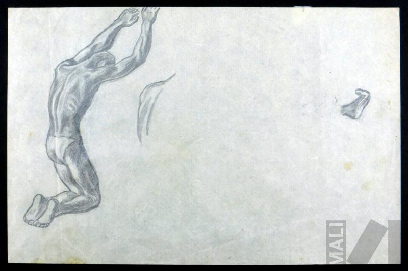 Indígena, estudio para el mural 'El coloniaje'