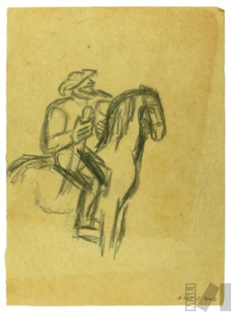 Soldado español, estudio para el mural 'El coloniaje'