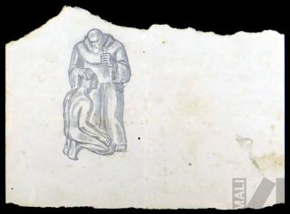 Evangelización, estudio para el mural 'El coloniaje'