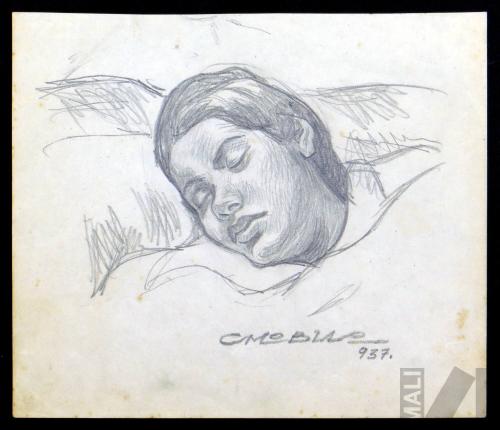 Retrato de mujer durmiendo