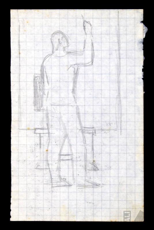 Estudio de artista trabajando