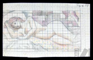 Boceto de desnuda acostada